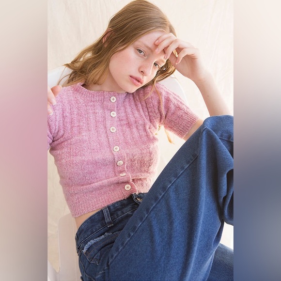 Tach Clothing Dalia Mohair Elastano Knit Top - Picture 1 of 4